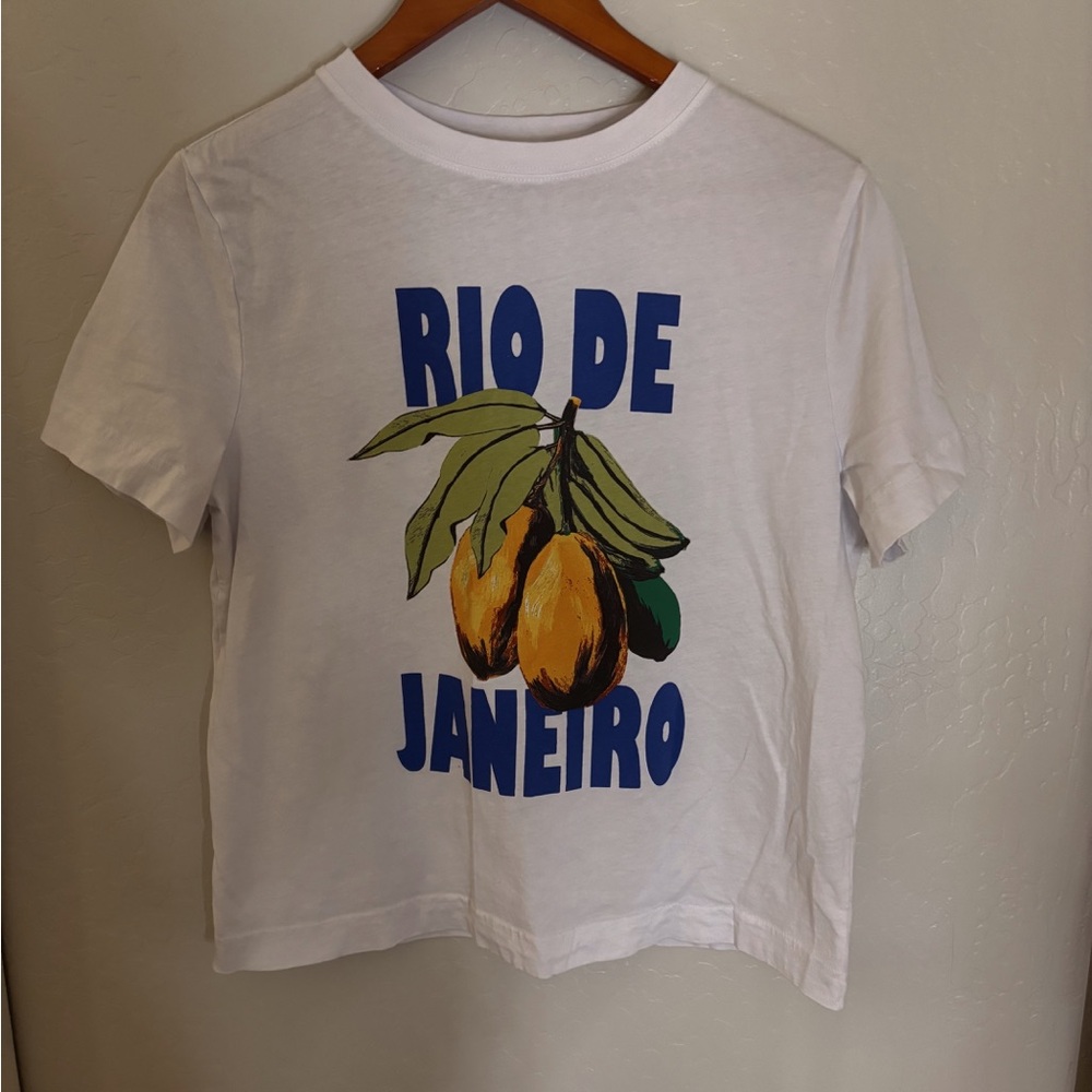 Rio De Janeiro White Graphic teen T-Shirt